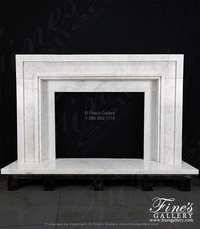 A Contemporary Mantel in Statuary Marble