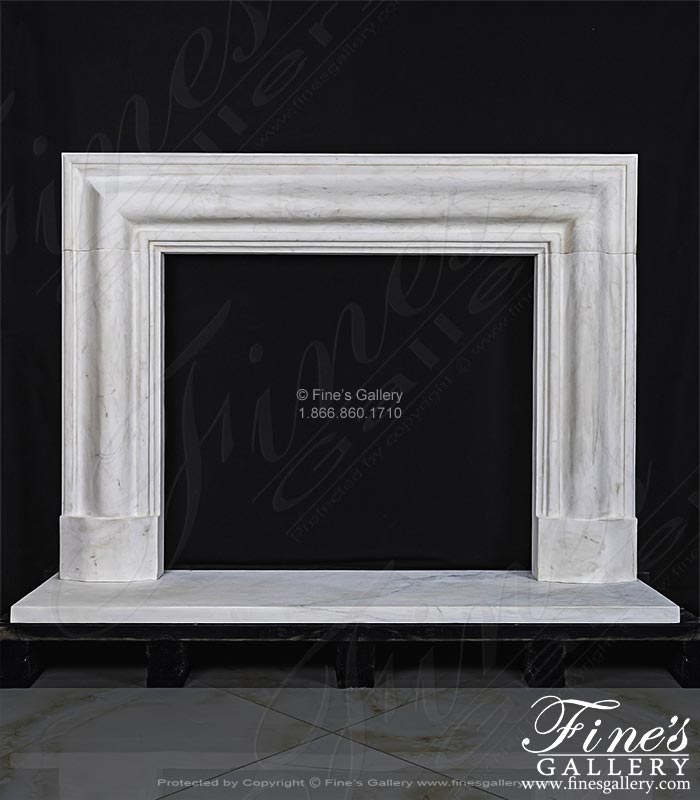 Superior Statuary White Bolection Style Marble Mantel