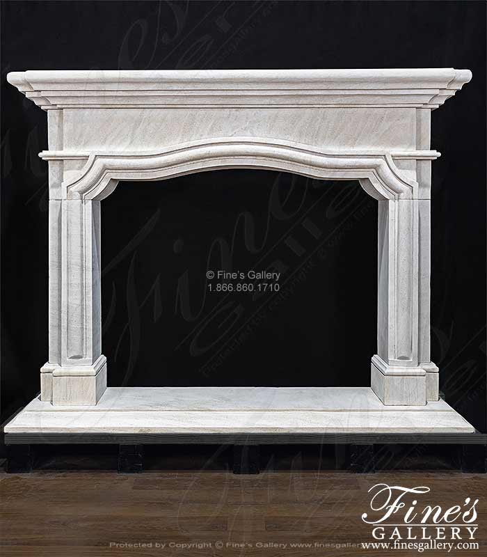 Arched Mantel in French Limestone