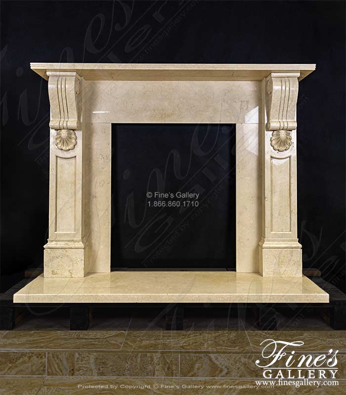 Victorian Style Mantel in Polished Galala Marble