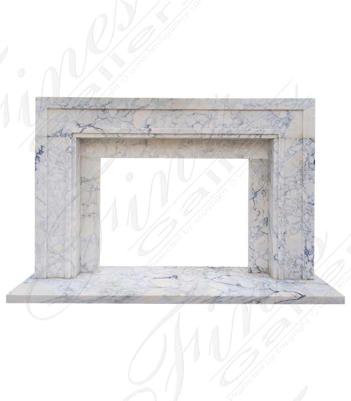 Contemporary Mantel in Italian Arabascato Corchia Marble