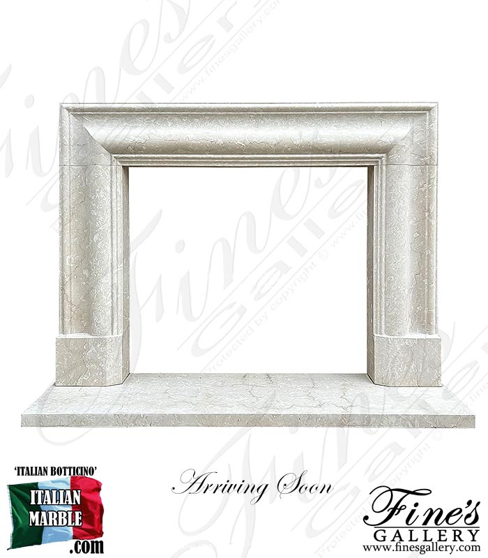  A Lovely Bolection Style Mantel In Italian Botticino Marble