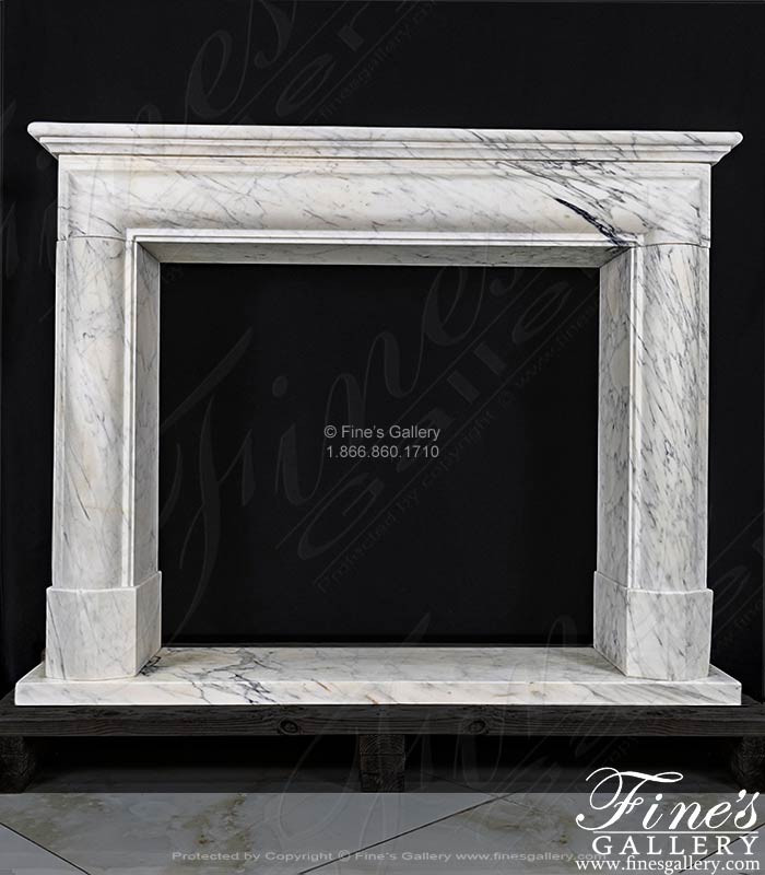 Bolection Style Mantel In Italian Arabascato Corchia Marble