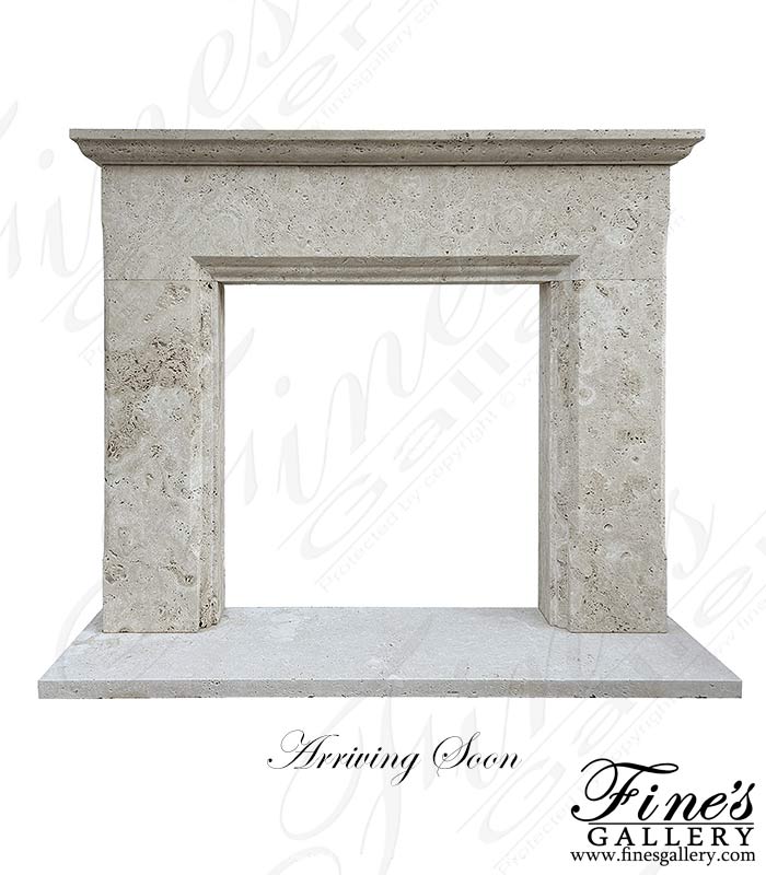 Minimalistic Mantel in Italian Roman Travertine