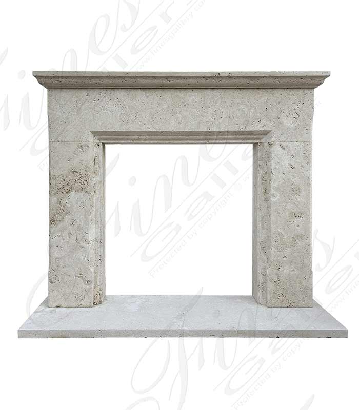 Minimalistic Mantel in Italian Roman Travertine