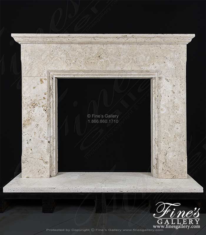 Minimalistic Mantel in Italian Roman Travertine