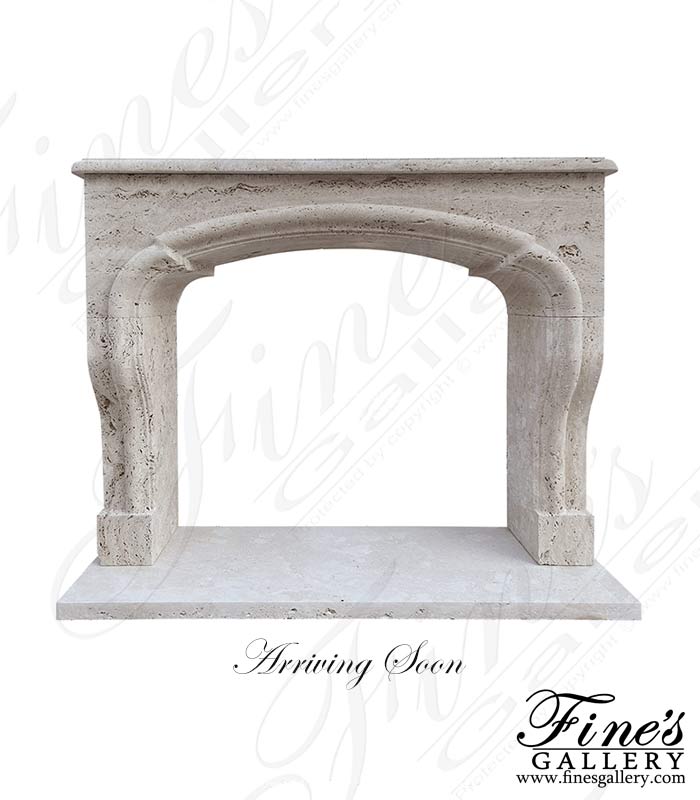 Arched Mantel in Italian Travertine