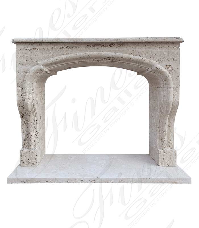 Arched Mantel in Italian Travertine