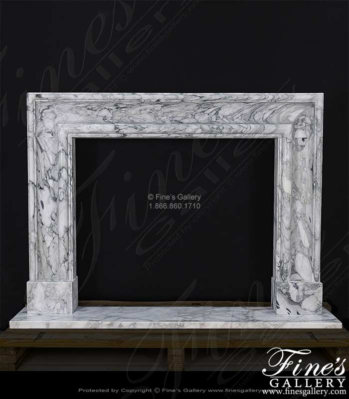 Bolection Marble Mantel in Luxurious Arabascato Marble