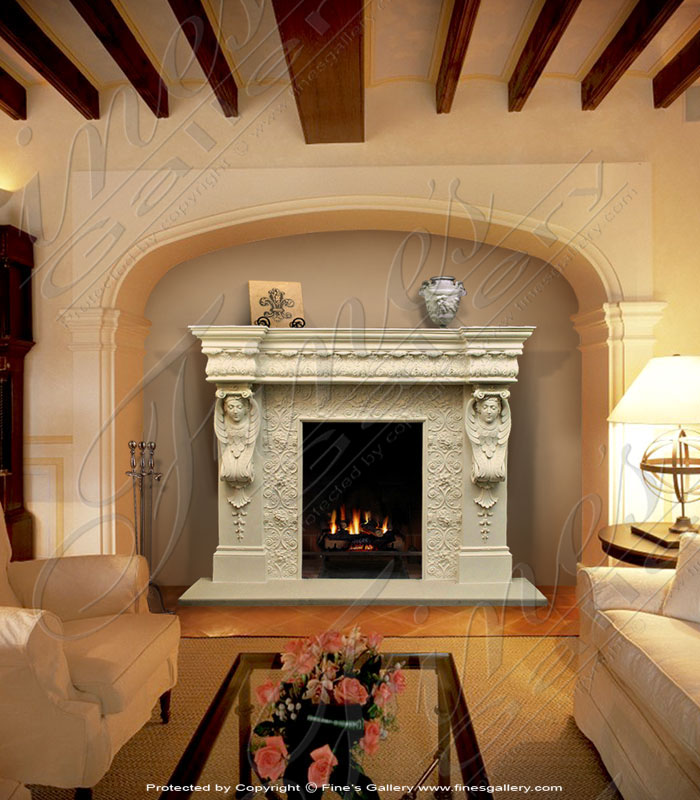 Sandstone Marble Fireplace