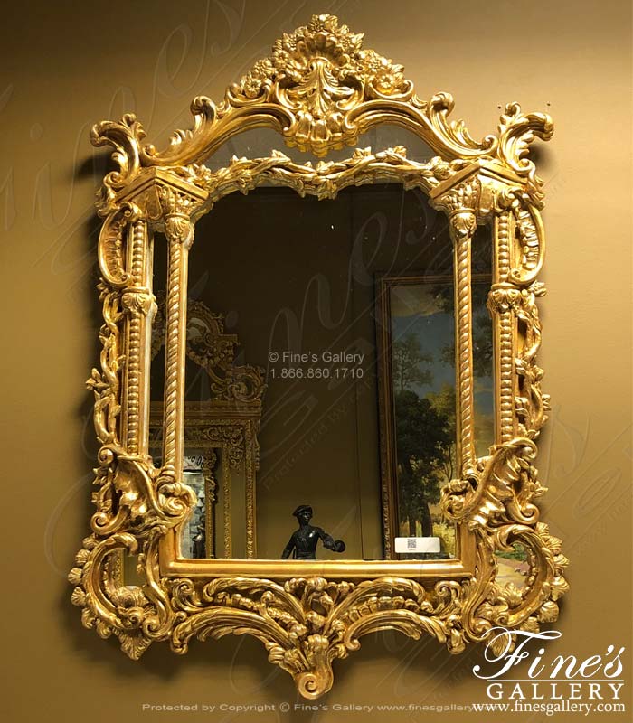 French Louis XV Gold Gild Mirror