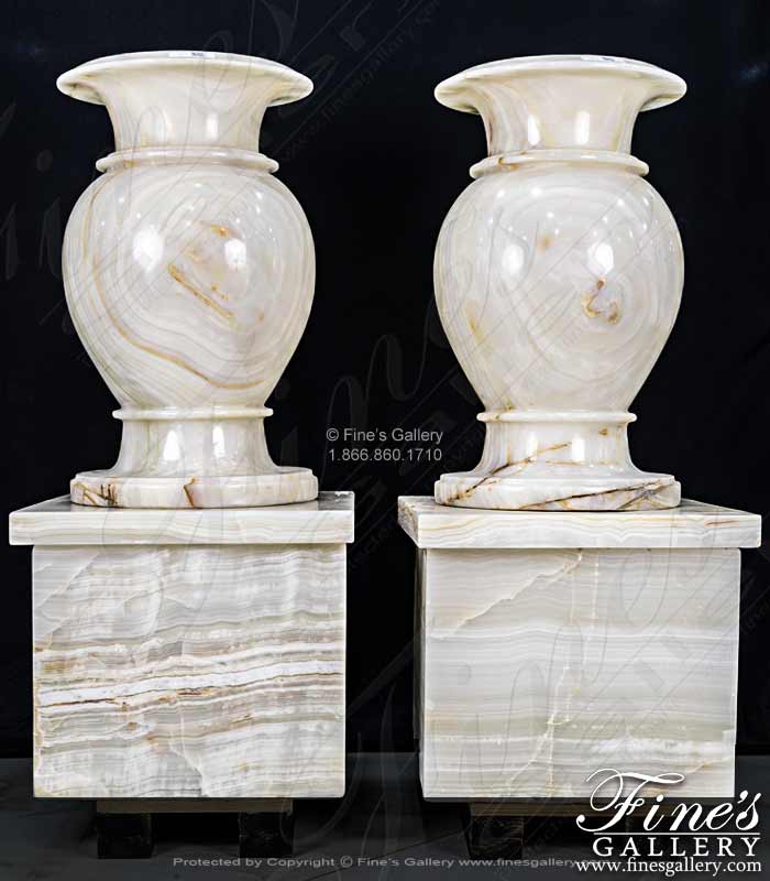 Onyx Urn Pair