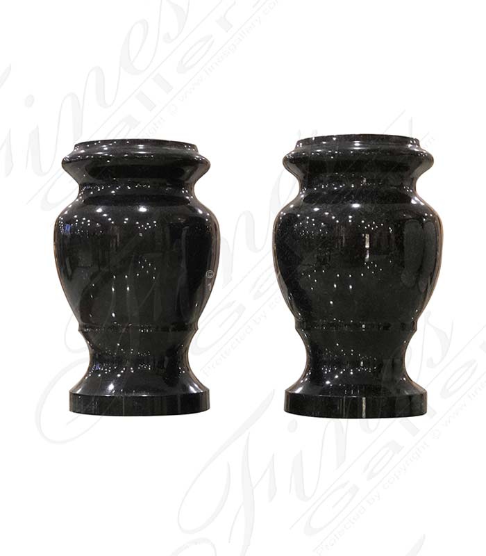 Monument Urns in Black Granite