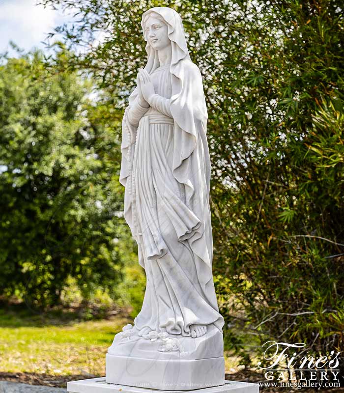 Life Size Lady of Lourdes Marble Statue