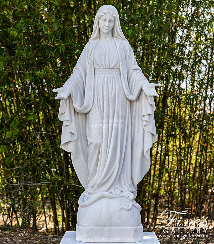 Our Lady of Grace in Statuary White Marble