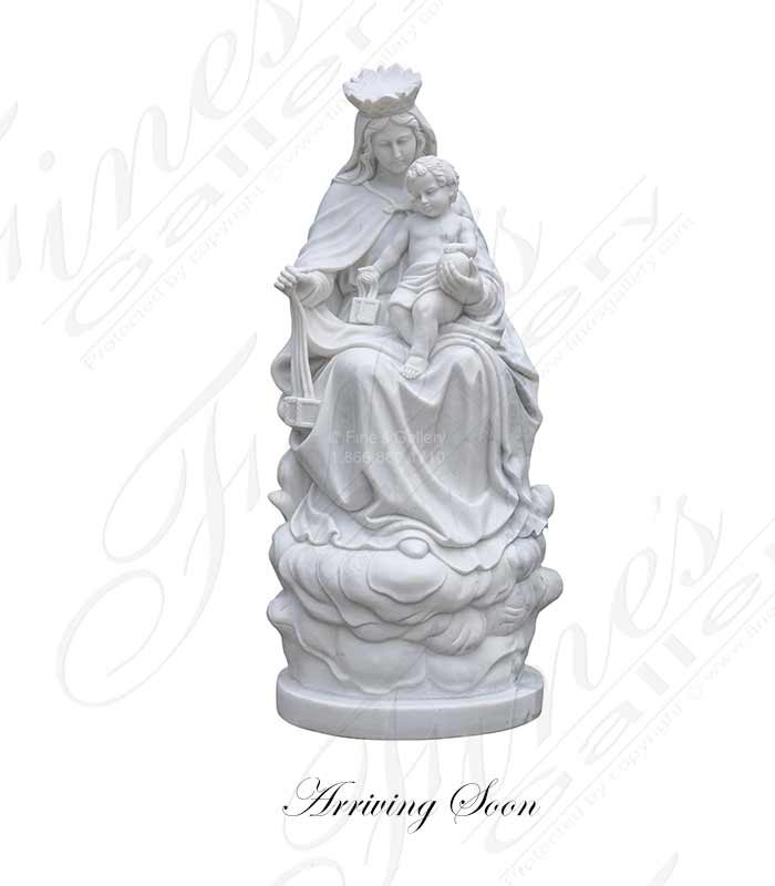 Mount St Carmel in Hand Carved Statuary White Marble