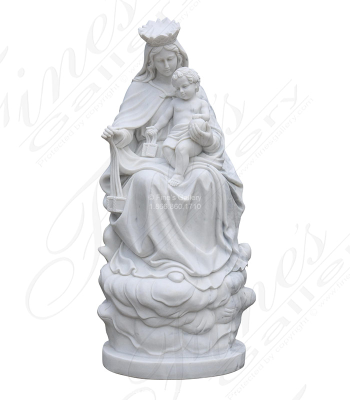 Mount St Carmel in Hand Carved Statuary White Marble