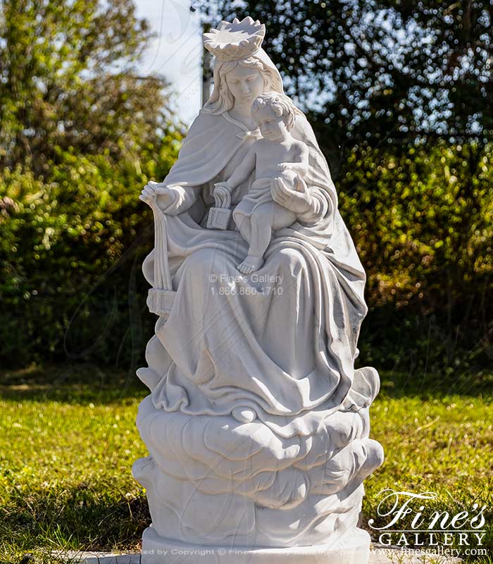 Mount St Carmel in Hand Carved Statuary White Marble