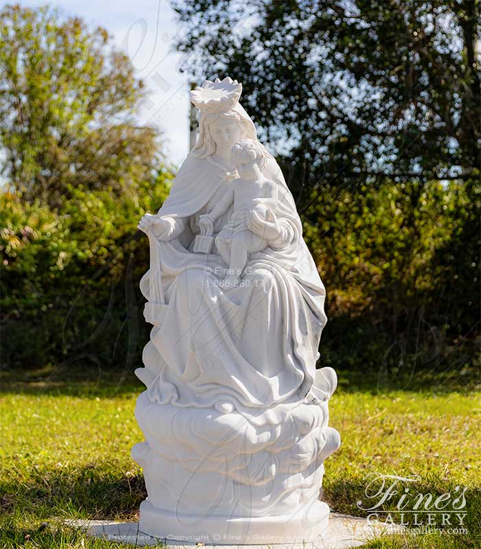 Mount St Carmel in Hand Carved Statuary White Marble