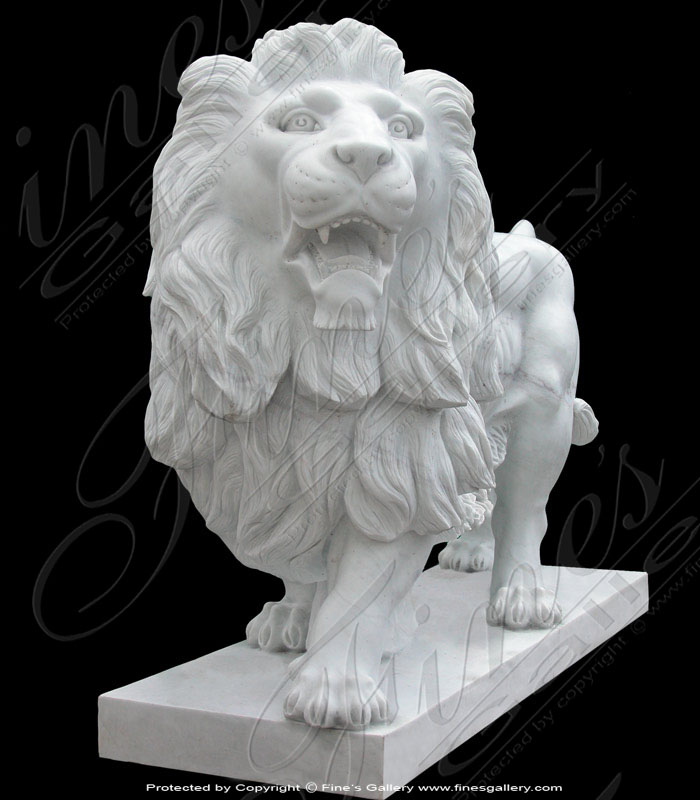 Crystal White Lion Statue