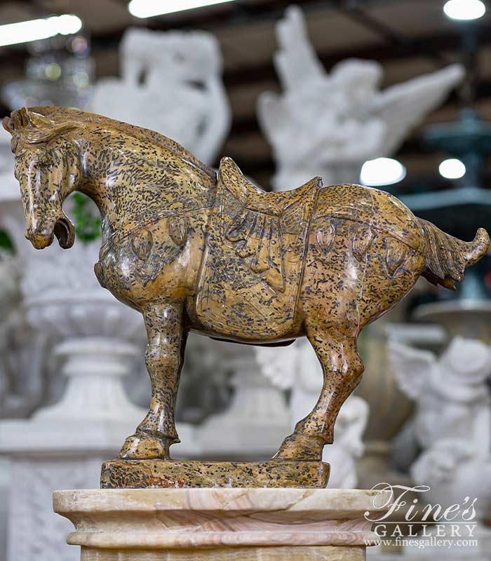 Hand Carved Jade Horse Statue