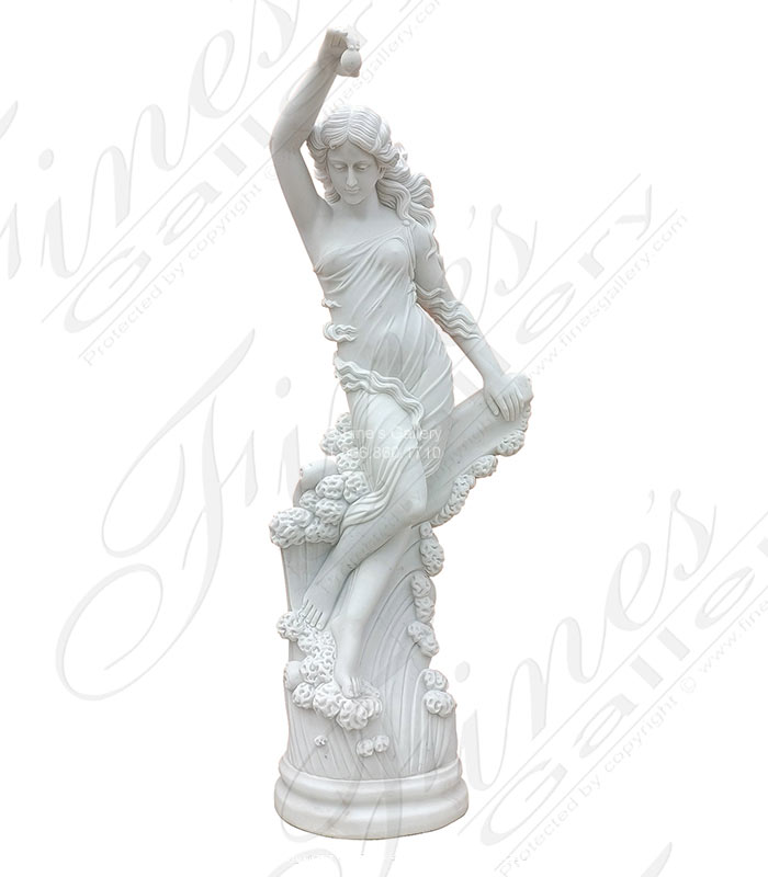 Water Nymph in Hand Carved Statuary Marble