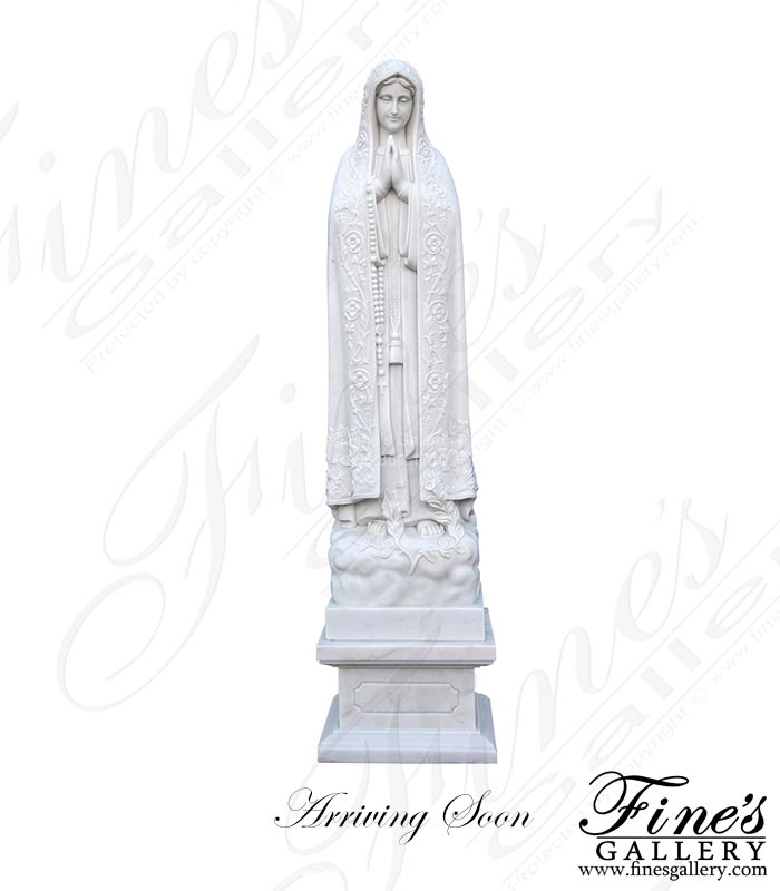 White Marble Fatima Statue