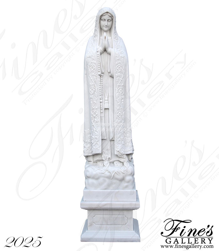 White Marble Fatima Statue