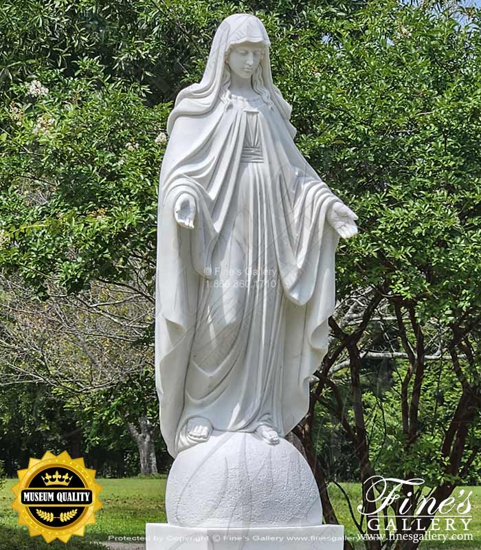 Marble Immaculate Conception Statue