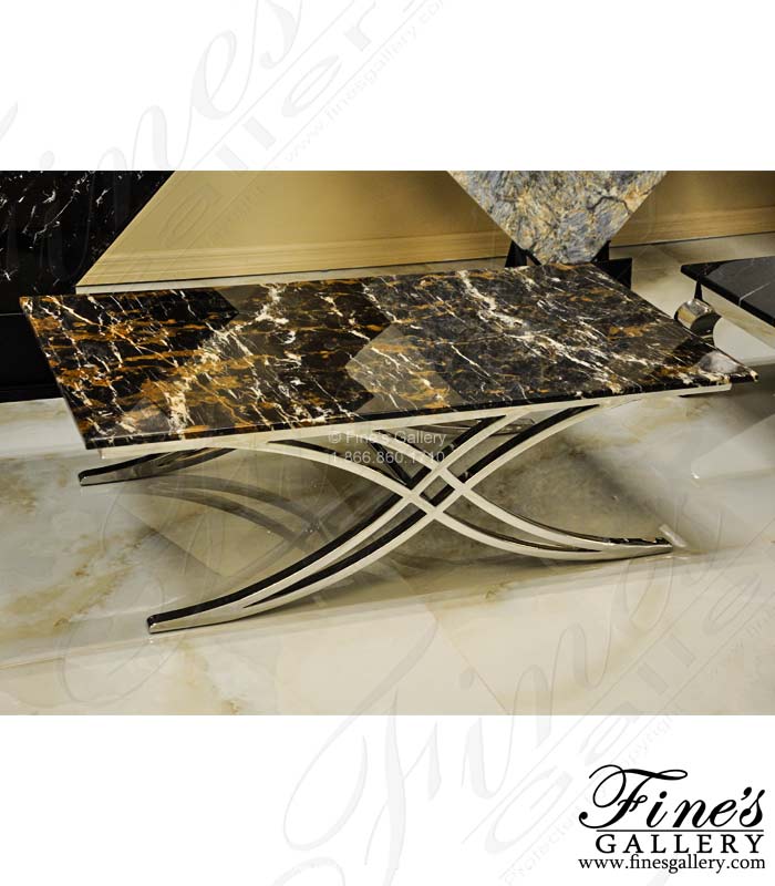 Michelangelo Portoro Marble Coffee Table