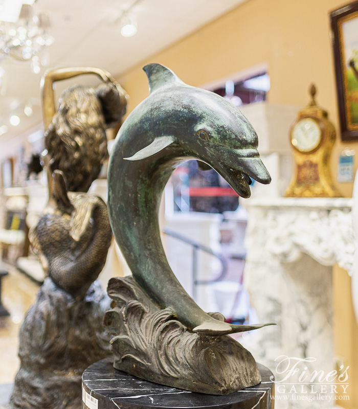 Dolphin Fountain - Exuberant Brass Water Feature