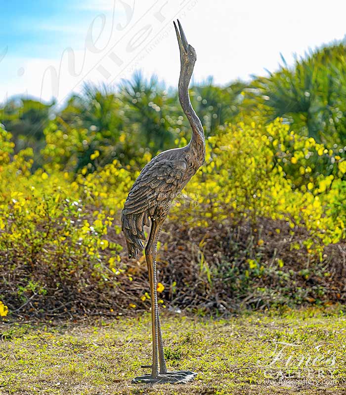 Bronze Fountains  - Bronze Heron Fountain - BF-705