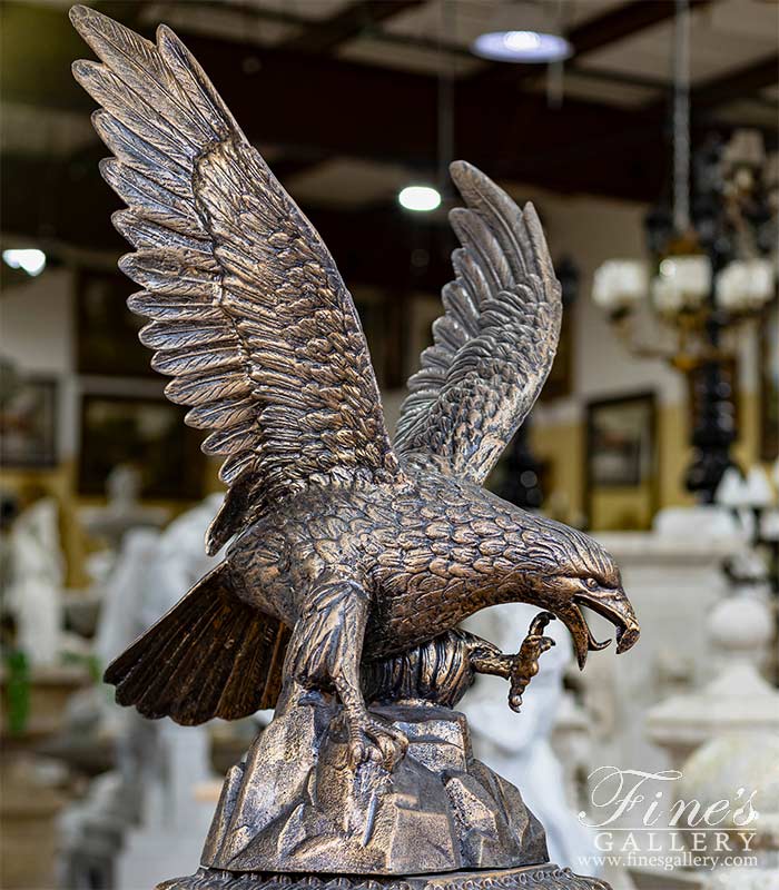 Bronze Statues  - Graceful Bronze Eagle - BS-1381