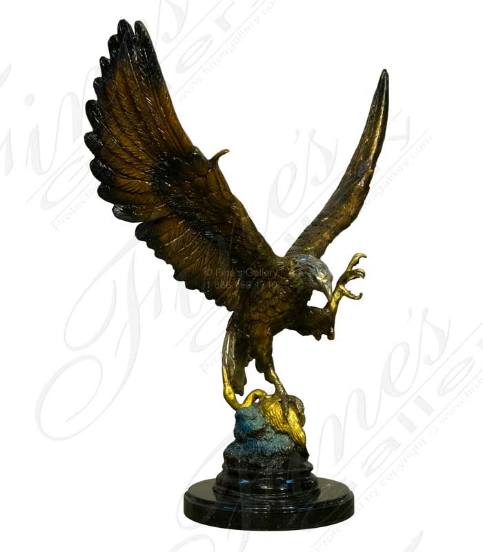 Bronze Statues  - One Claw Up Bronze Eagle - BS-1781