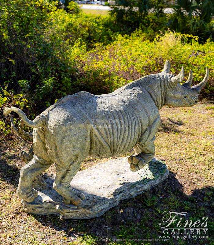 Bronze Statues  - Enamel Bronze Rhinoceros - BS-473