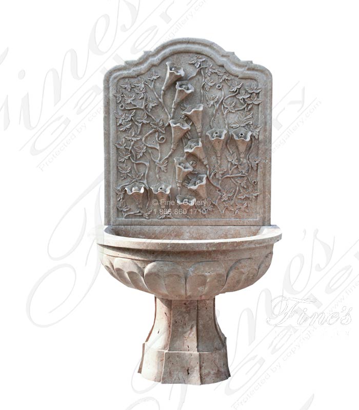 Marble Fountains  - Floral Wall Fountain - MF-1432