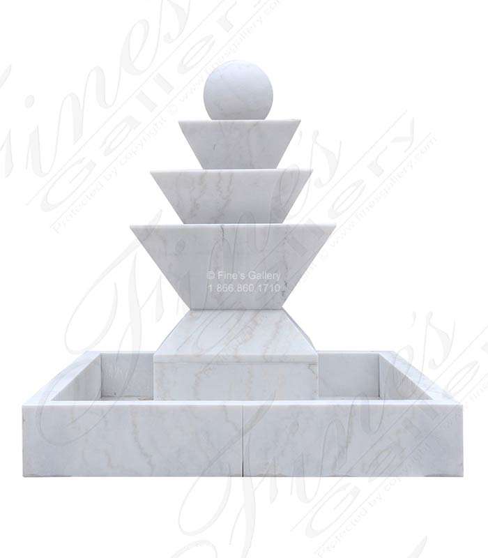 Search Result For Marble Fountains  - Contemporary Square Shape Travertine Fountain - MF-1713