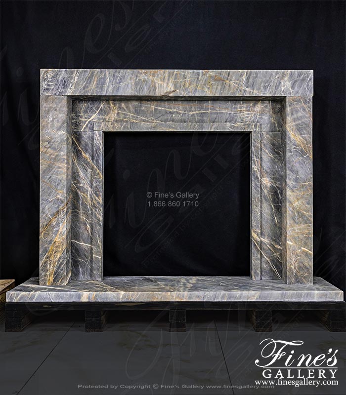 Marble Fireplaces  - Contemporary Surround In Breccia Antique Marble.  - MFP-2298