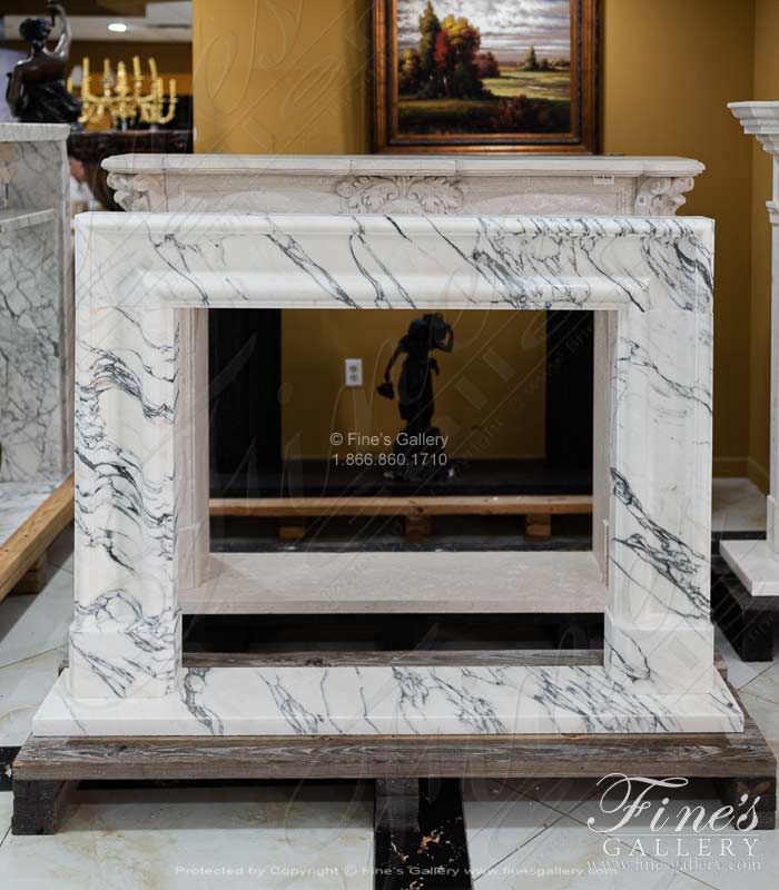 Marble Fireplaces  - Breccia Viola Marble Bolection Surround XIV - MFP-1991