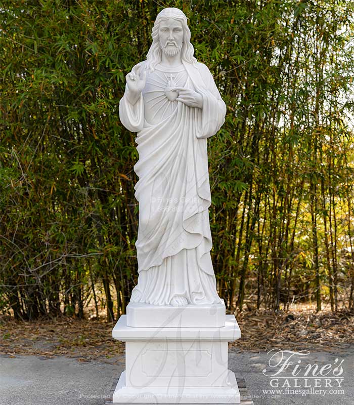 Marble Statues  - Sacred Heart Of Jesus Statue - MS-1041