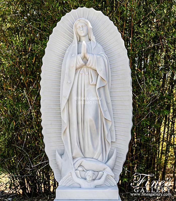 Marble Statues  - Marble Blessed Mother Statue - MS-1102