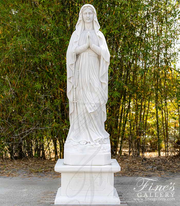 Marble Statues  - Life Size Lady Of Lourdes Marble Statue - MS-1263