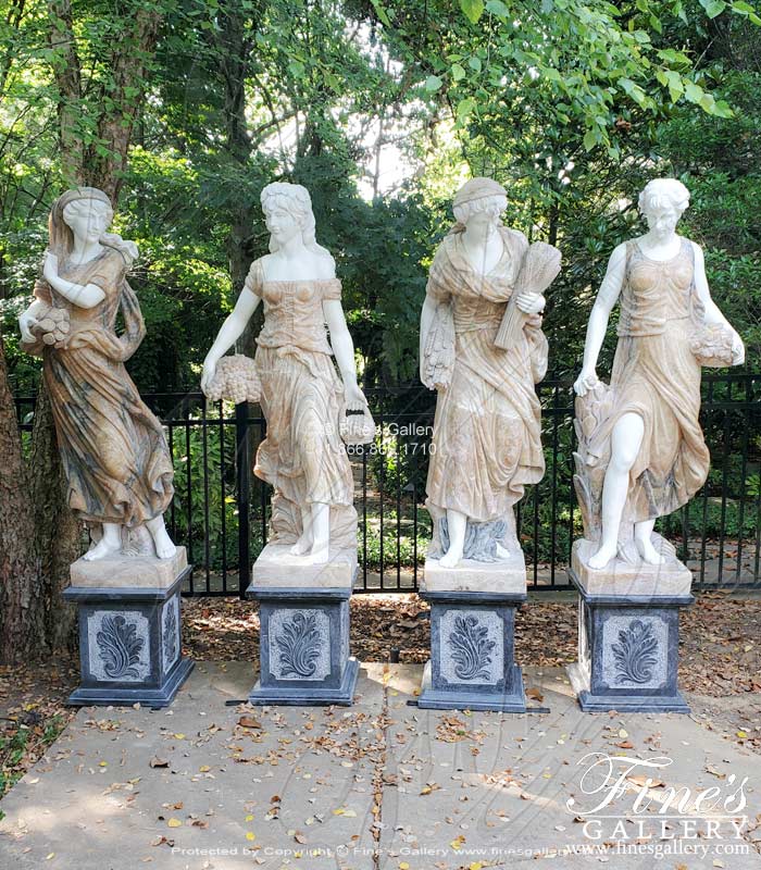 Marble Statues  - Exotic Natural Stone Four Seas - MS-1311